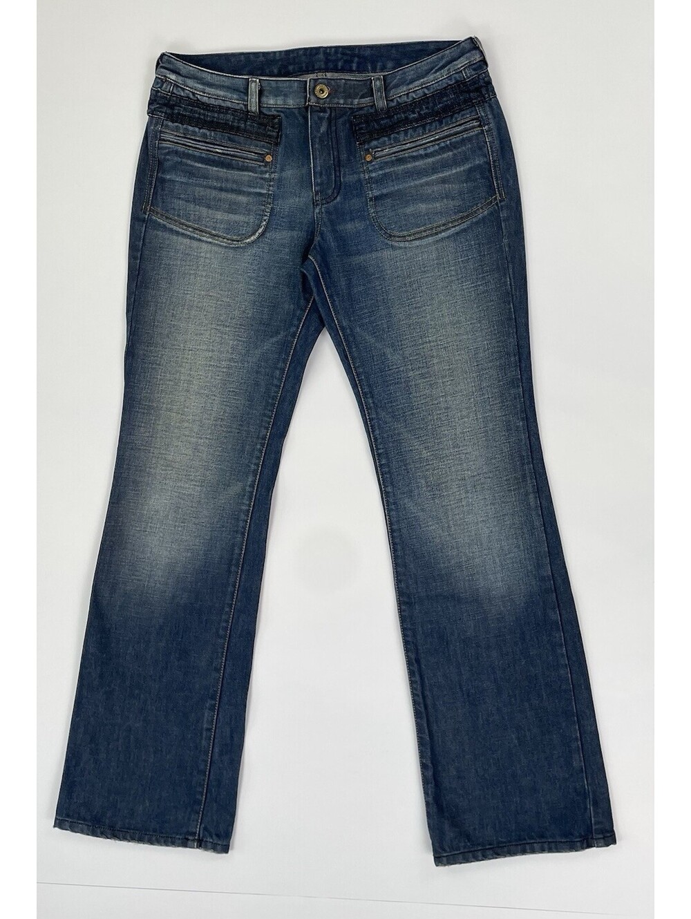 Diesel Womens Blue Denim Jeans Vintage Pocketless Back Y2K Low Rise Size 30